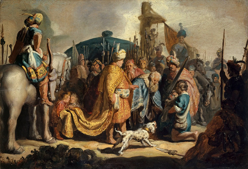 David presentando la cabeza de Goliat al rey Saúl - Rembrandt