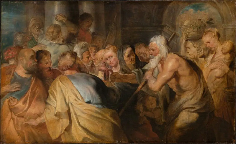 Diógenes en busca de un verdadero hombre - Peter Paul Rubens