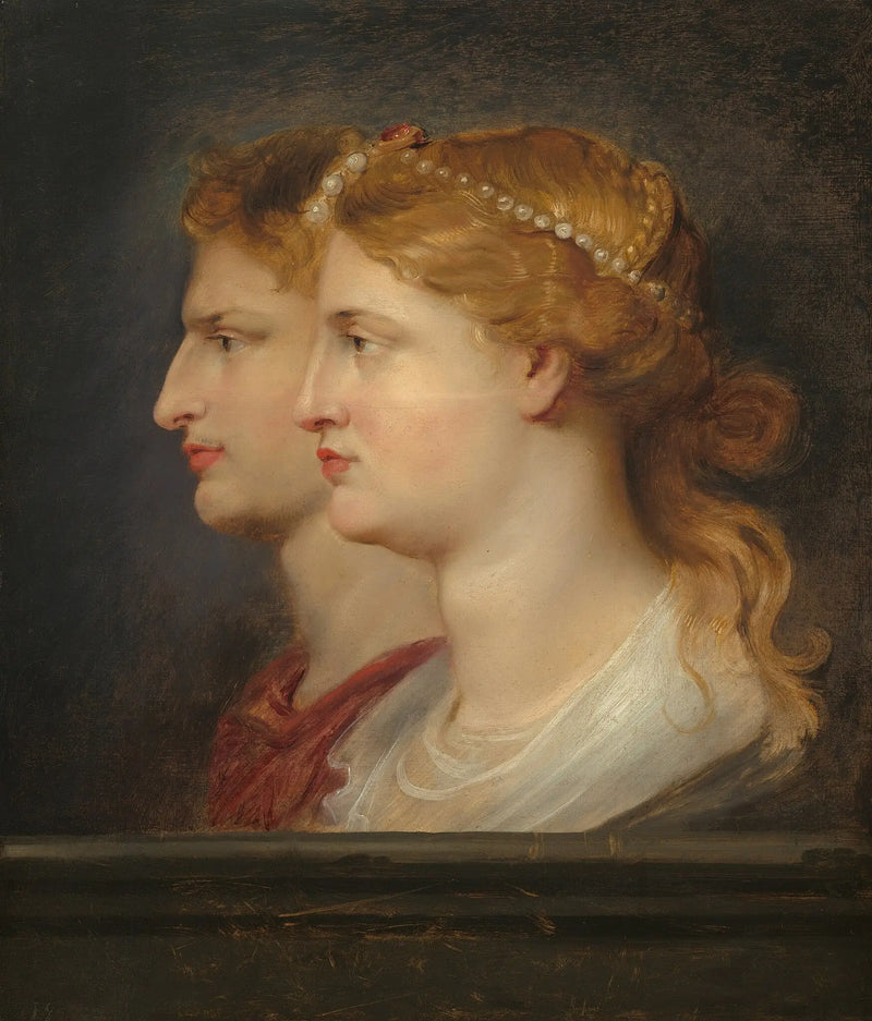 Doble retrato del general romano Germánico (15 a.C.-19) y de su esposa Agripina Mayor (?-33) - Peter Paul Rubens