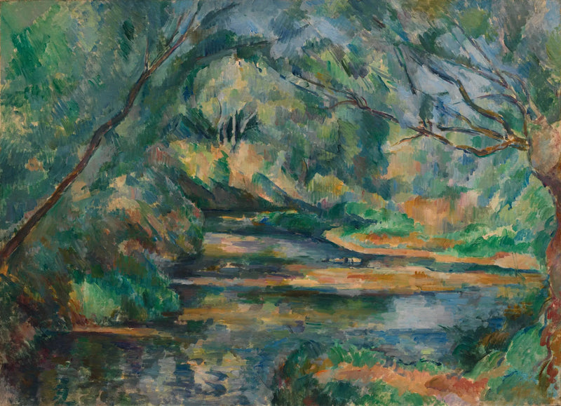 Agua corriente en el sotobosque - Paul Cézanne