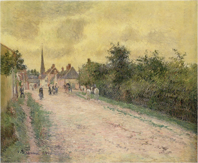 Entrada del pueblo de Eragny - Camille Pissarro