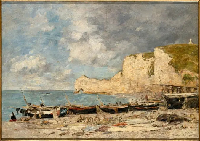 Étretat, el acantilado de Amont - Eugène Boudin