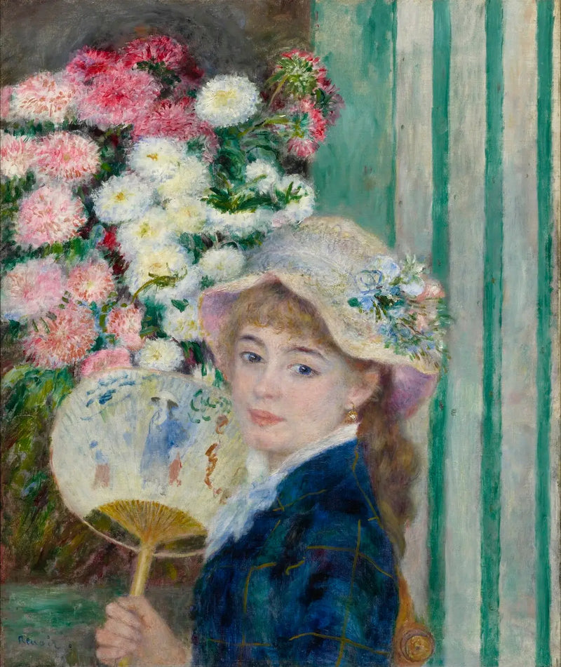 Mujer con abanico - Pierre-Auguste Renoir