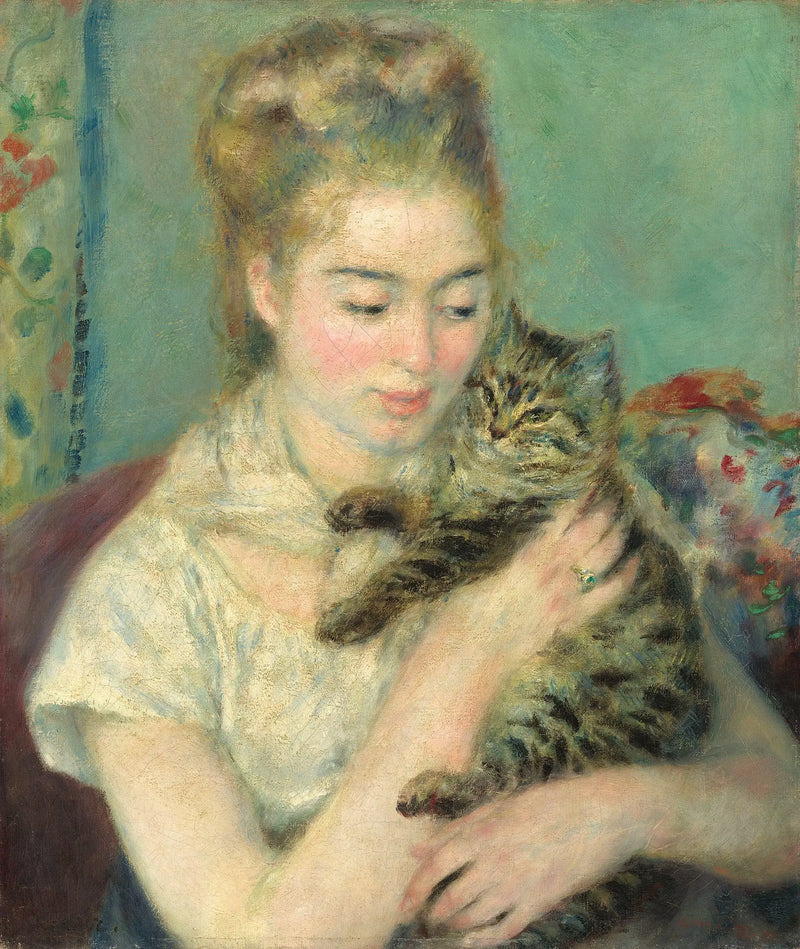 Mujer con gato - Pierre-Auguste Renoir