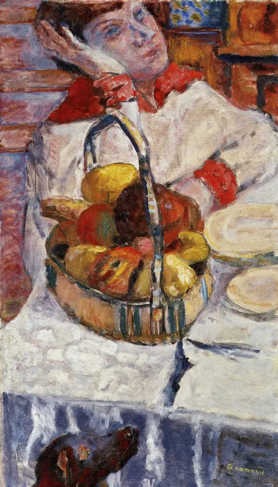 Mujer con cesta de frutas - Pierre Bonnard