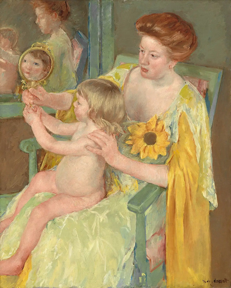 Mujer con girasol - Mary Cassatt