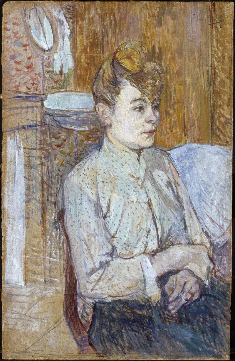 Mujer fumando un cigarrillo - Henri de Toulouse-Lautrec