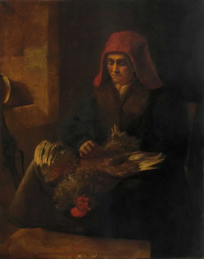 Mujer desollando una ave - Rembrandt