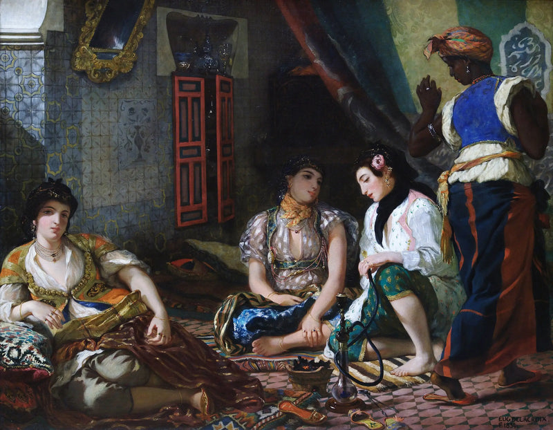 Mujeres de Argel en su apartamento - Eugène Delacroix