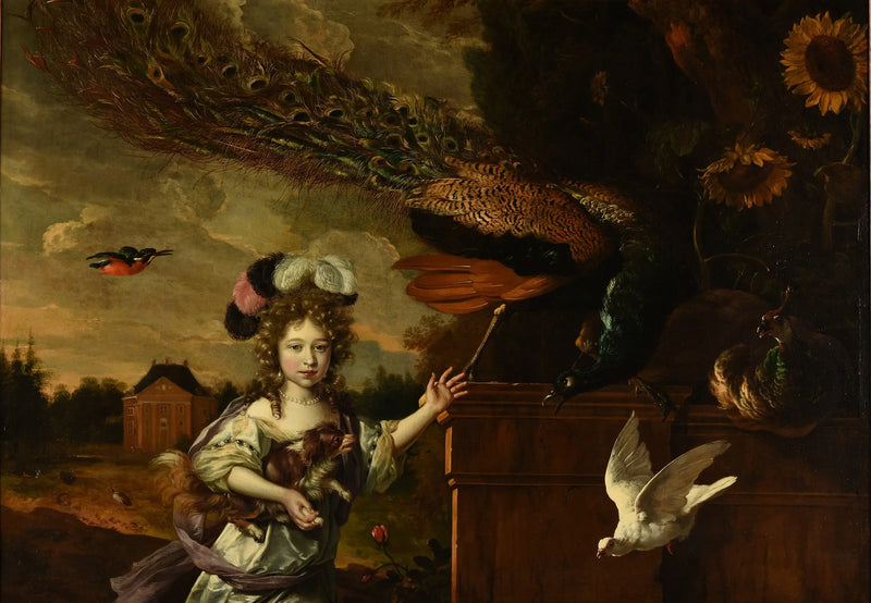Niña con pavos reales - Melchior de Hondecoeter