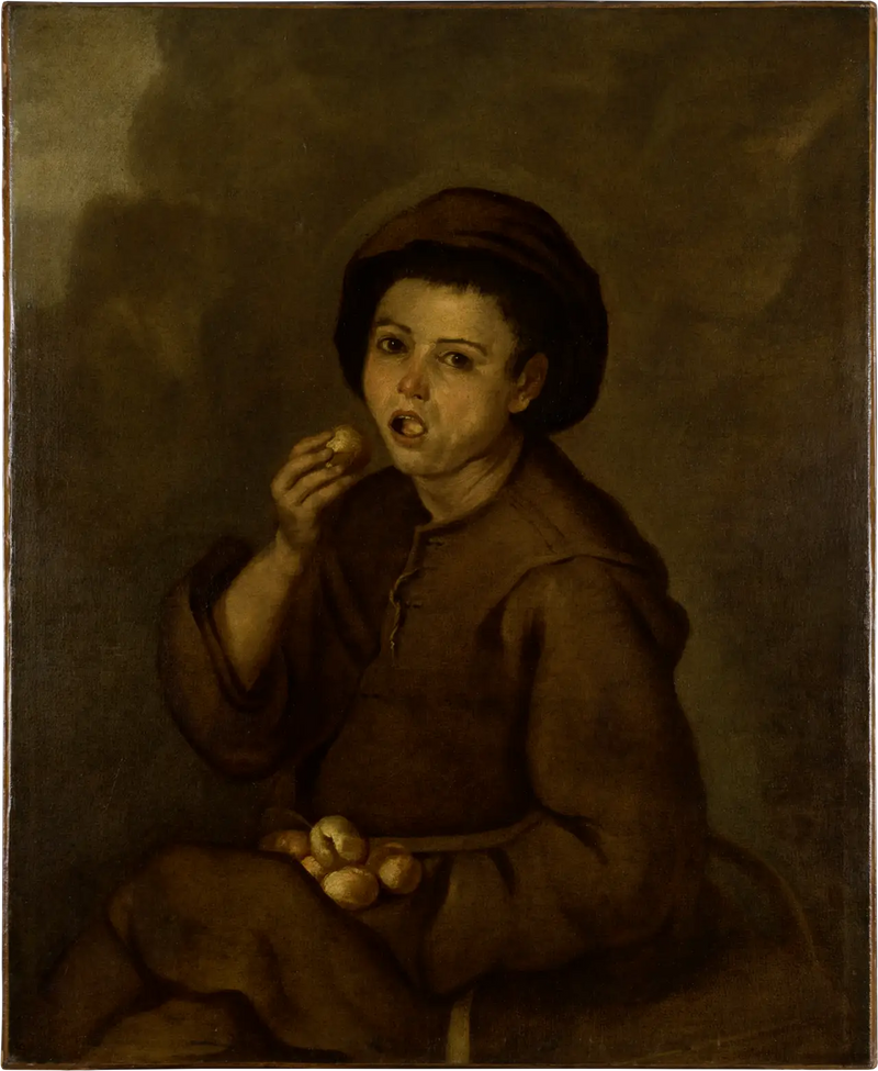 Niño comiendo duraznos - Bartolomé Esteban Murillo