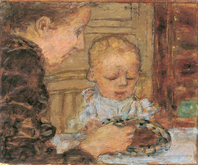 Reproduction du tableau « Grand-mère et enfant - Pierre Bonnard » par Alpha Reproduction en peinture à l’huile