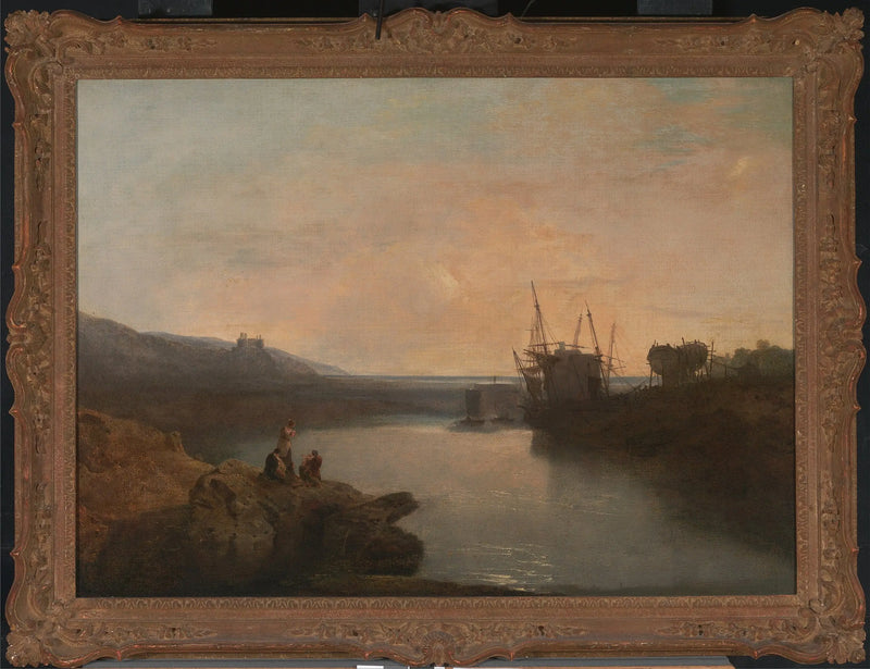 Castillo de Harlech, desde el Ferry Tygwyn, Crepúsculo de Verano - J. M. W. Turner