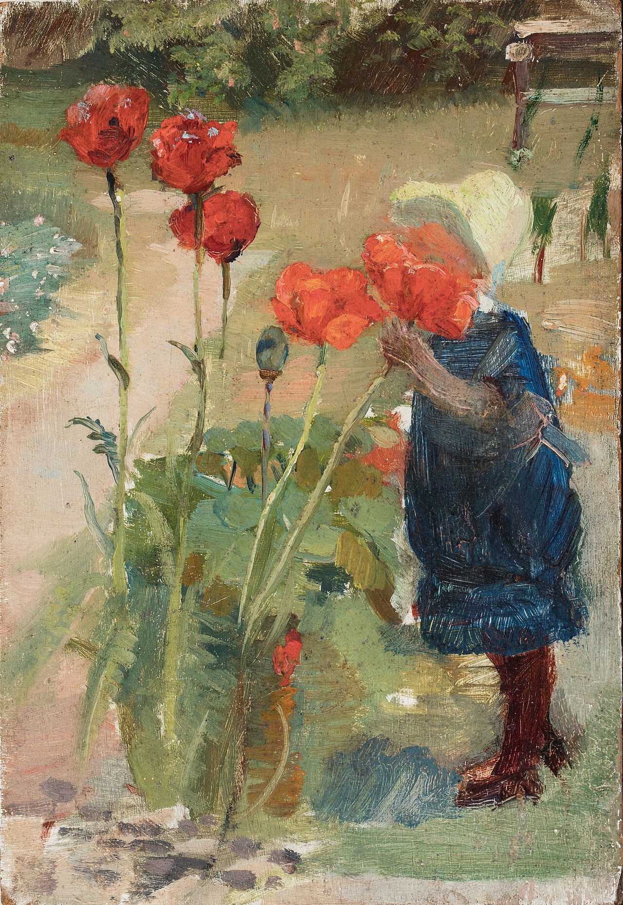 Helga en las amapolas - Michael Peter Ancher