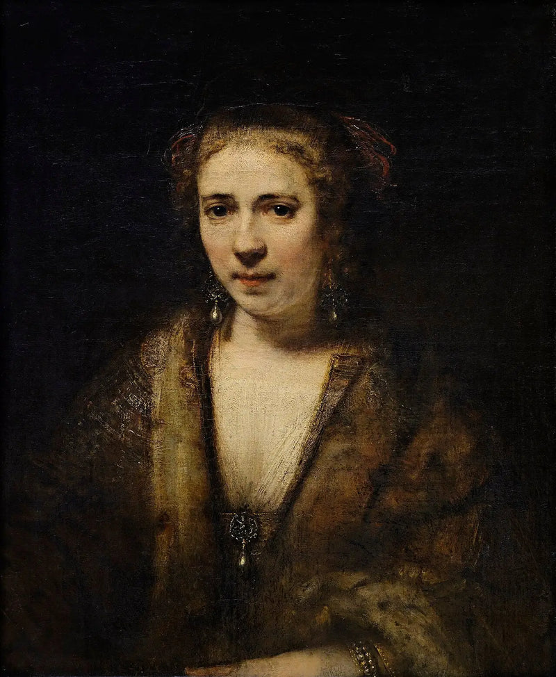 Hendrickje Stoffels con boina de terciopelo - Rembrandt