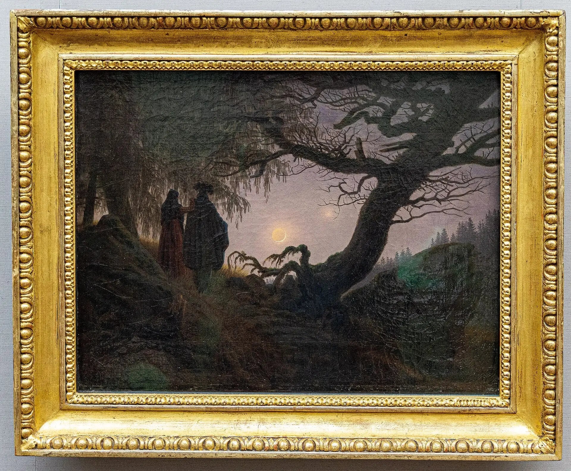 Homme et Femme contemplant la Lune - Caspar David Friedrich - Alpha Reproduction