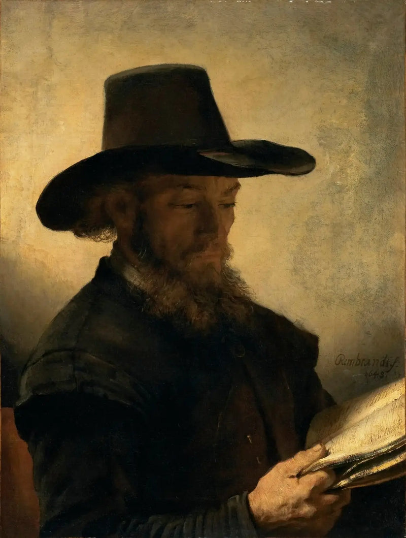 Hombre leyendo - Rembrandt