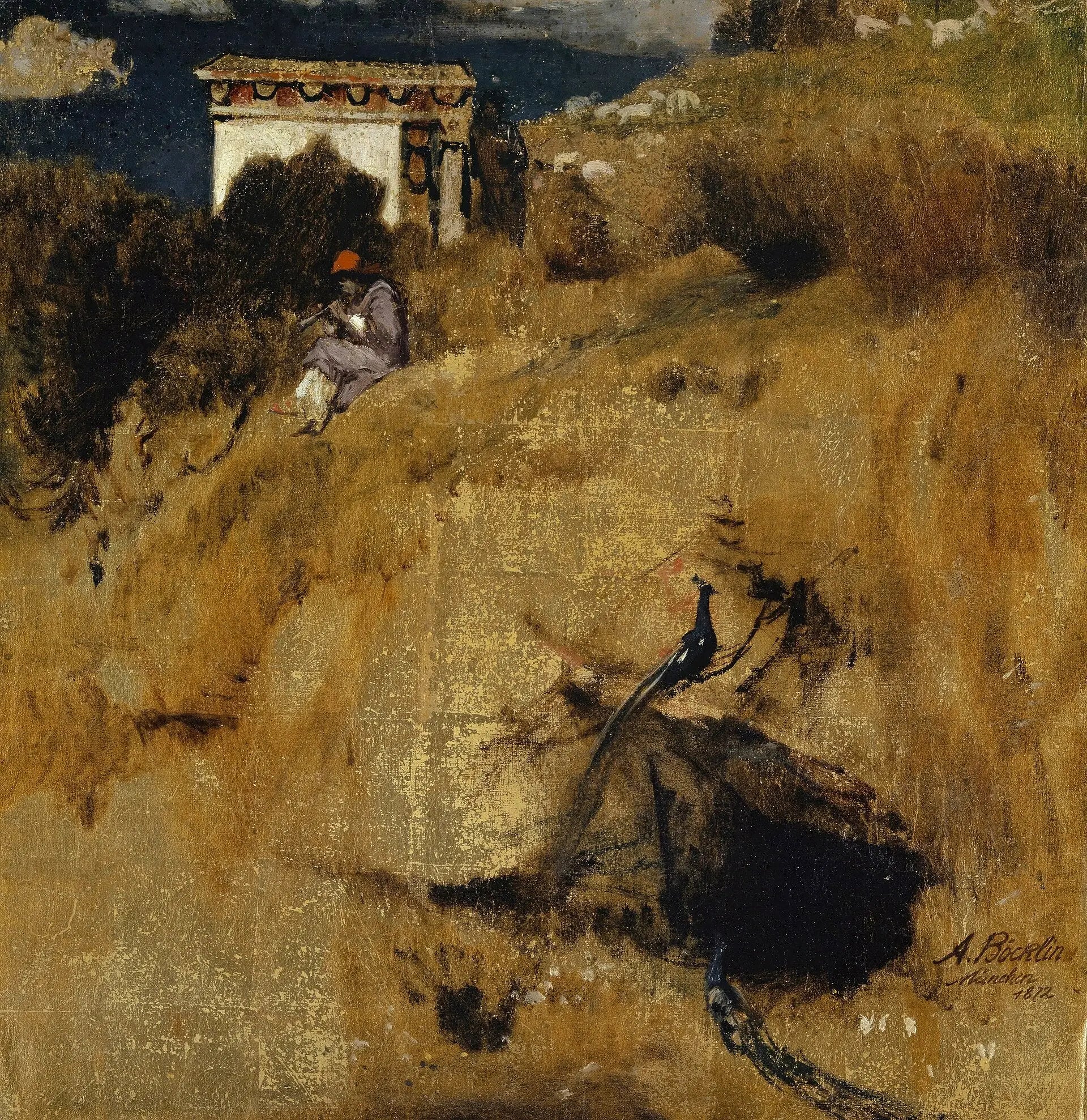 Idylle (fragment de paravent) - Arnold Böcklin - Alpha Reproduction