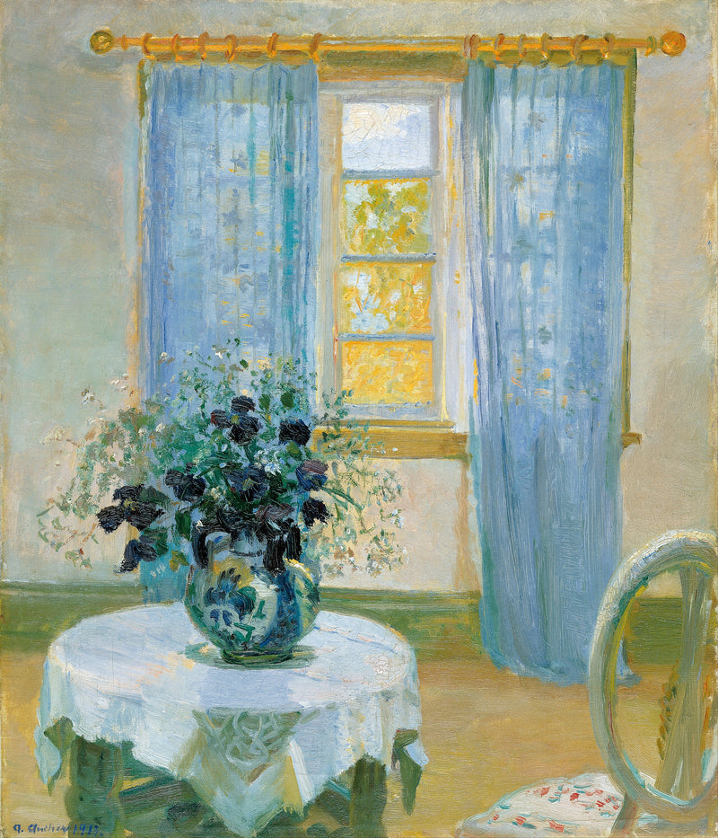 Interior con clemátide - Anna Ancher