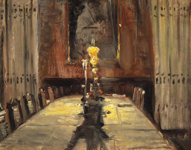 Interior del comedor del Hotel Bründum en Skagen. -Michael Peter Ancher