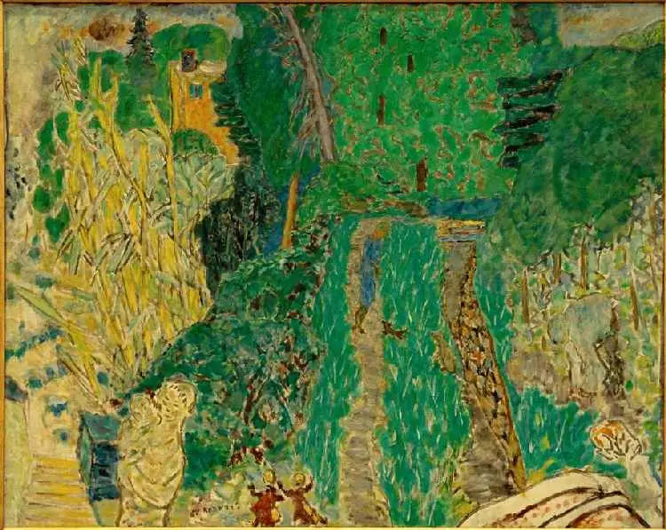Jardín con el pequeño puente - Pierre Bonnard