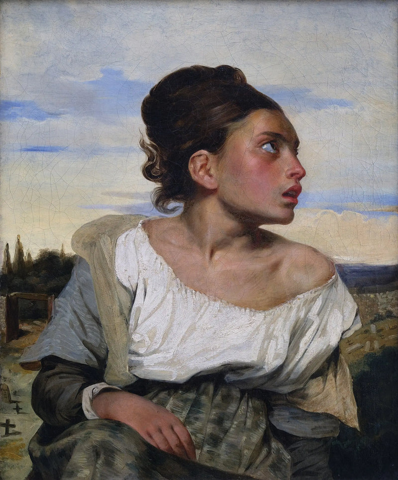 Joven Huérfana en el cementerio - Eugène Delacroix