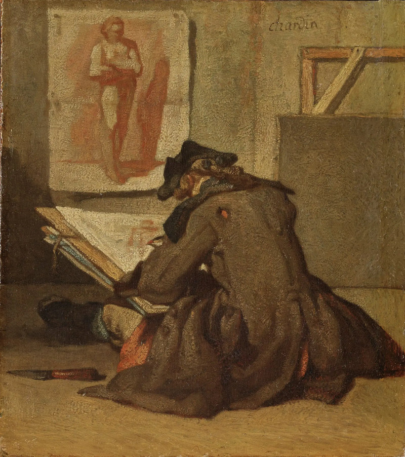 Joven estudiante dibujando - Jean Simeón Chardin