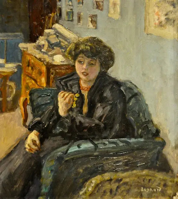Joven mujer en un interior - Pierre Bonnard