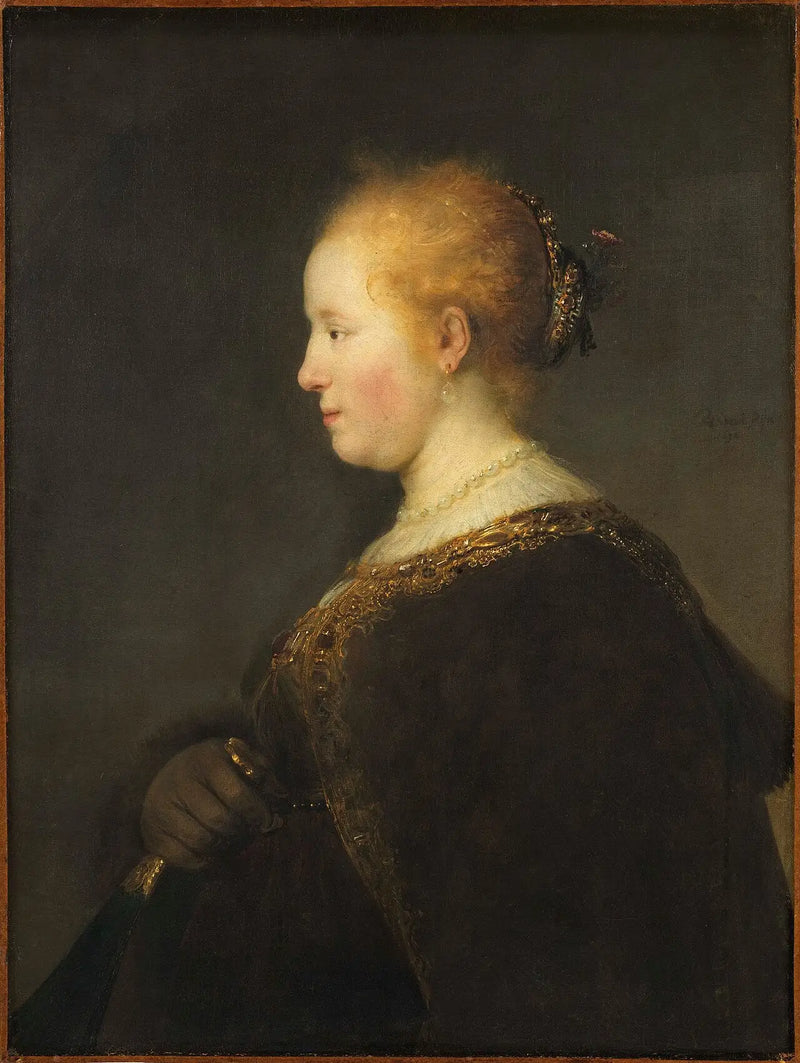 Joven mujer de perfil - Rembrandt