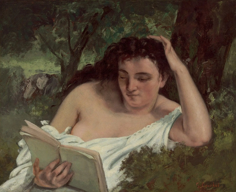 Joven mujer leyendo - Gustave Courbet