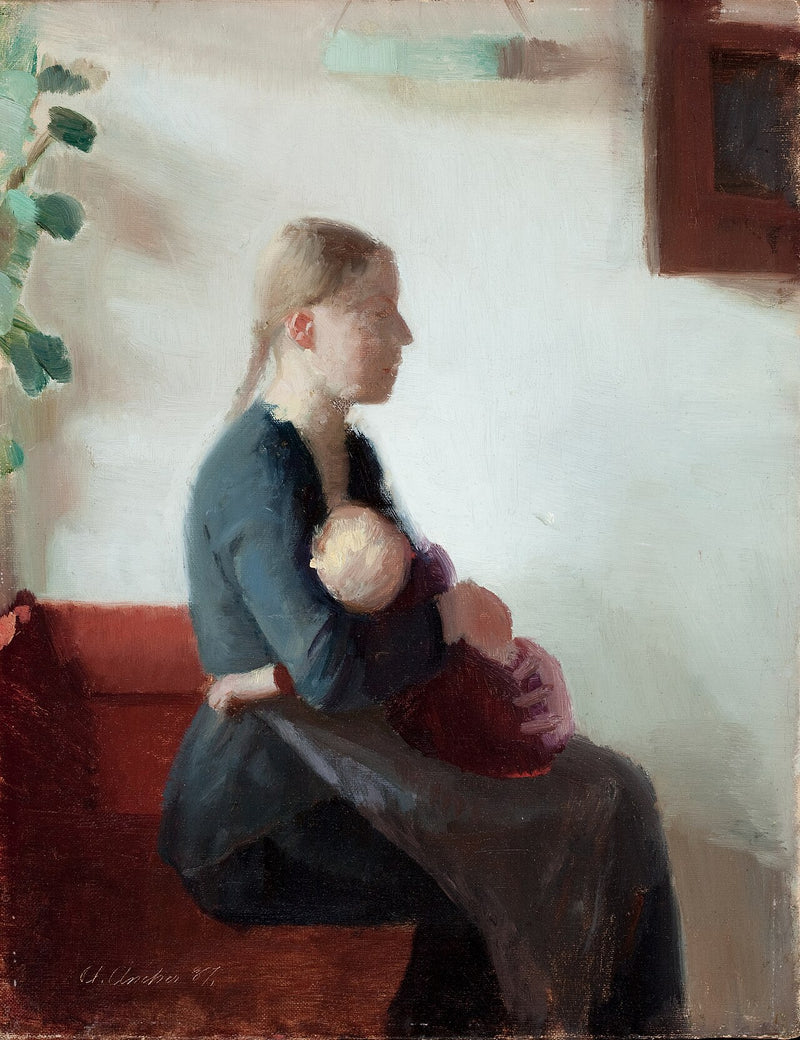 Madre joven con su hijo - Anna Ancher