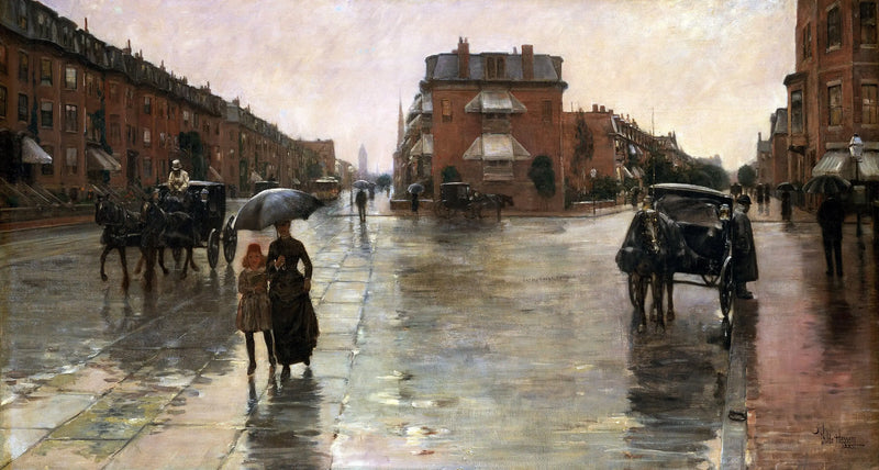 Día de lluvia, Boston - Childe Hassam