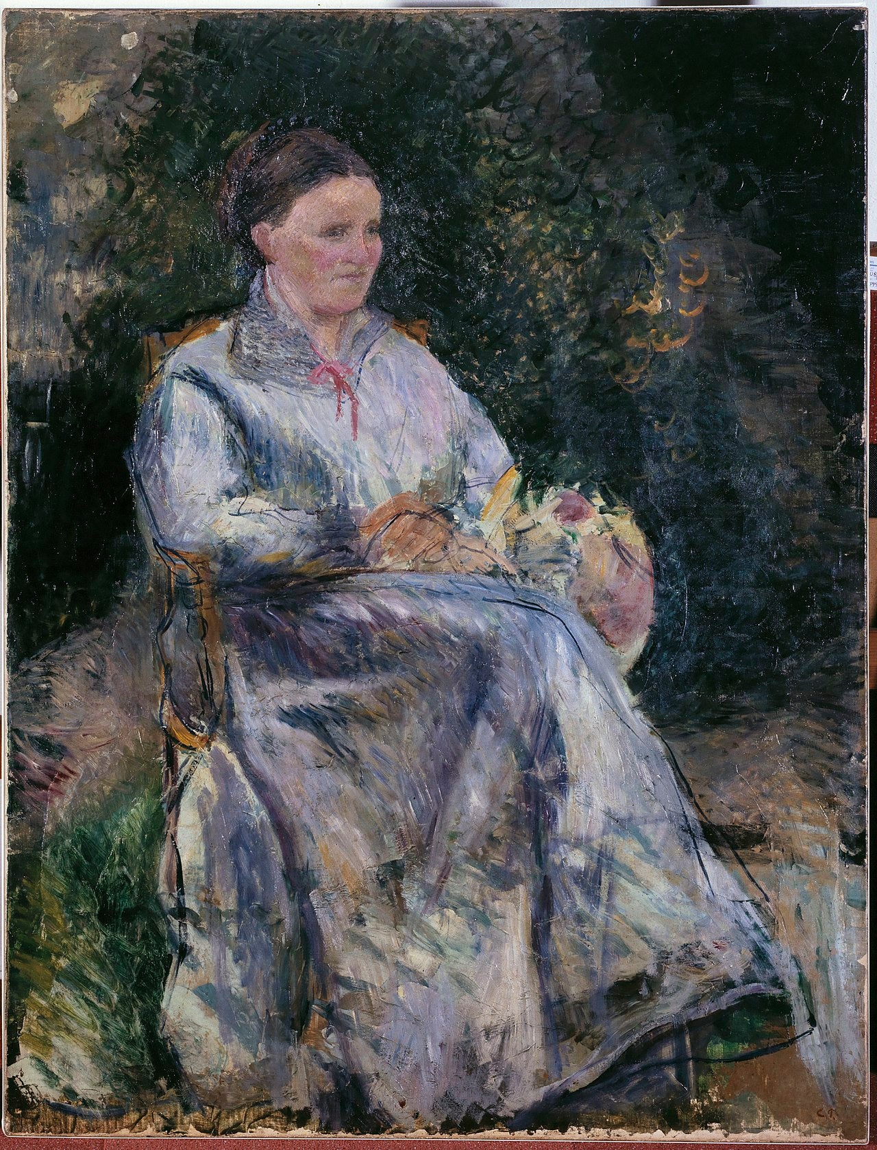 Reproduction du tableau « Julie Pissarro au jardin - Camille Pissarro » par Alpha Reproduction en peinture à l’huile