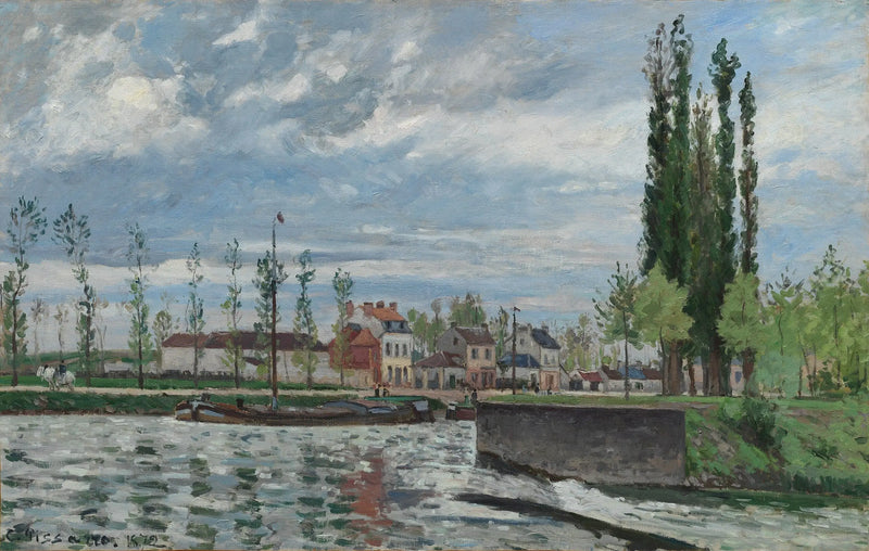 La esclusa en Pontoise - Camille Pissarro