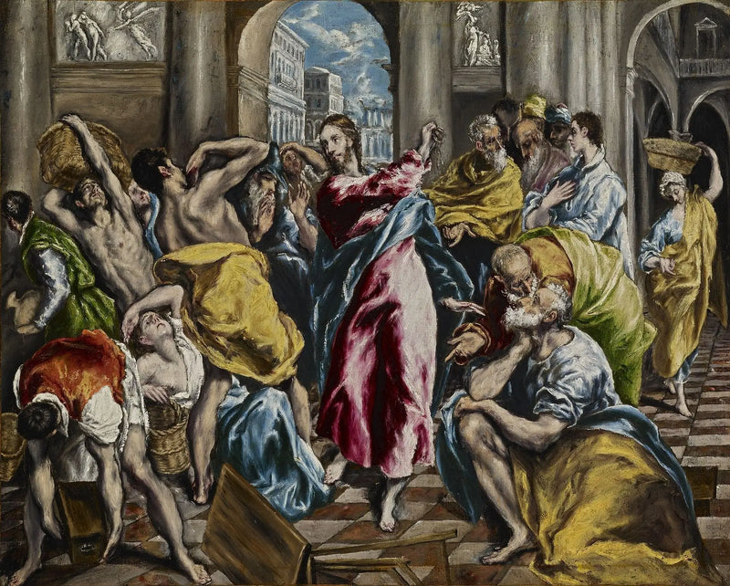 La expulsión de los mercaderes del templo - El Greco