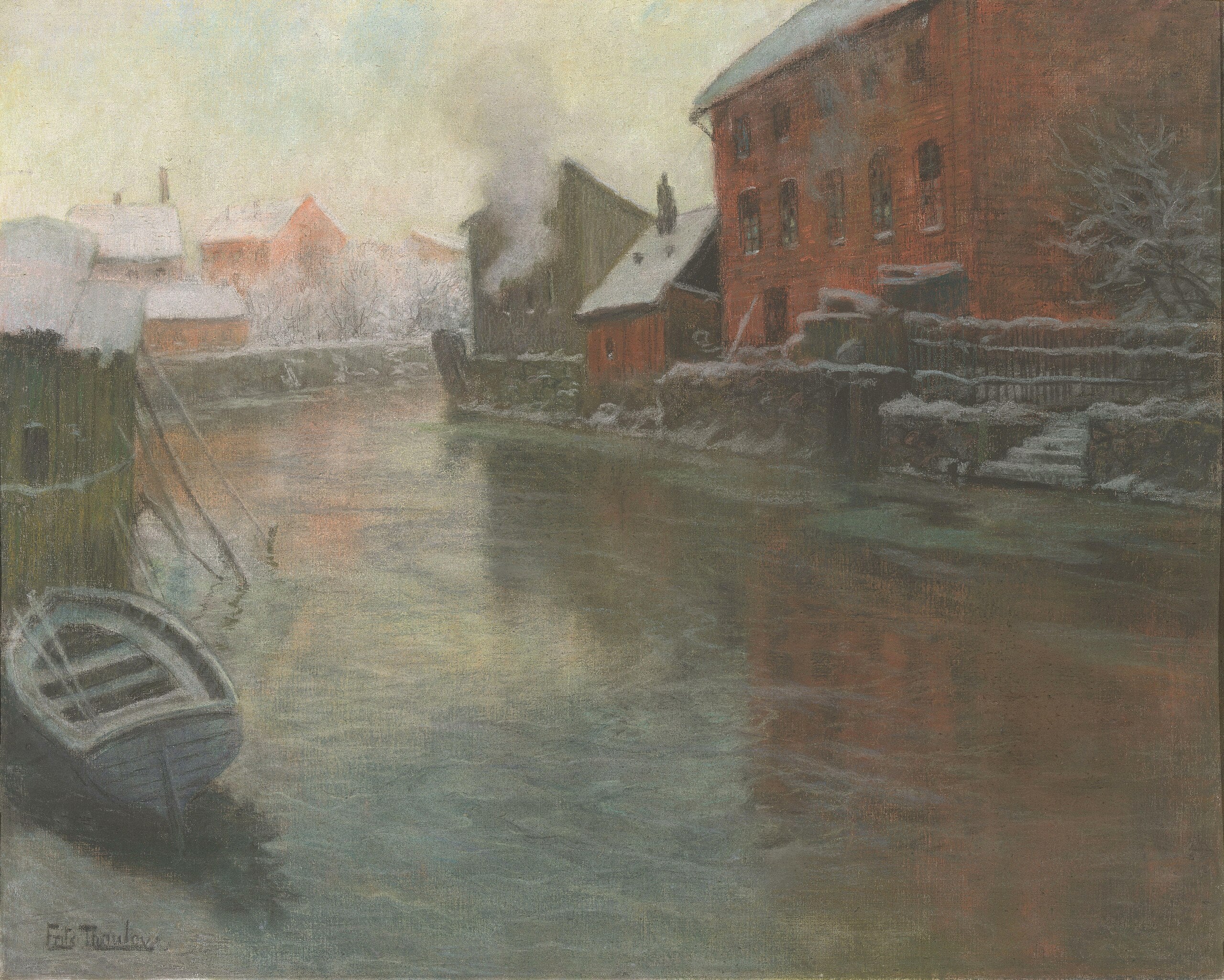 Invierno junto al canal - Frits Thaulow