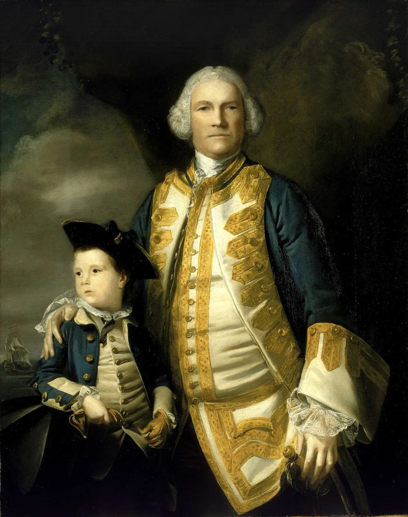 El almirante Francis Holburne, 1704-1771, y su hijo, Sir Francis, 4º baronet, 1752-1820 - Joshua Reynolds