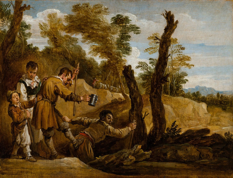 El ciego guiando al ciego - David Teniers el Joven