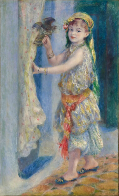 Reproduction du tableau « L'enfant à l'oiseau - Pierre-Auguste Renoir » par Alpha Reproduction en peinture à l’huile
