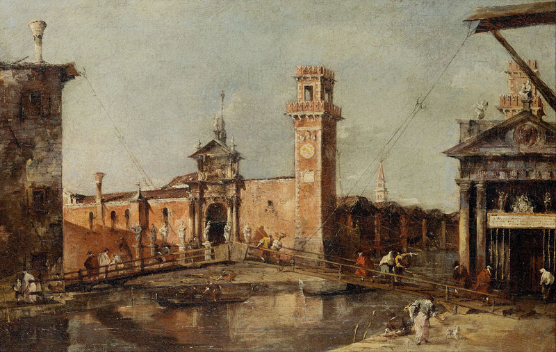 La entrada del Arsenal de Venecia - Francesco Guardi