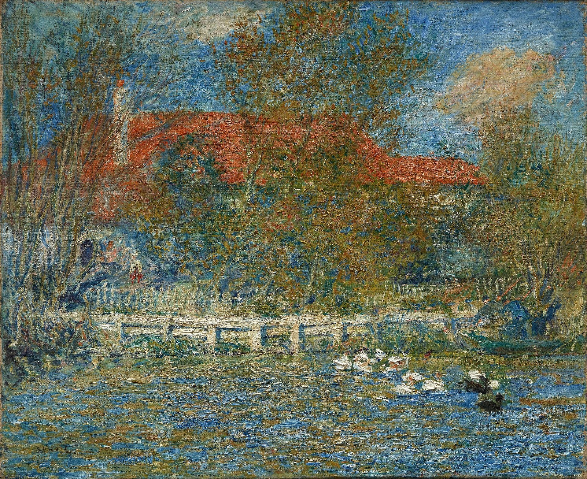 Reproduction du tableau « L'étang de canard - Pierre-Auguste Renoir » par Alpha Reproduction en peinture à l’huile