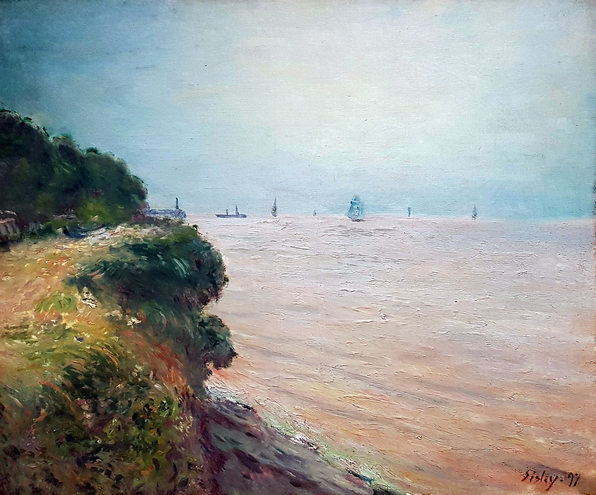 Reproduction du tableau « La Baie de Langland - Alfred Sisley » par Alpha Reproduction en peinture à l’huile