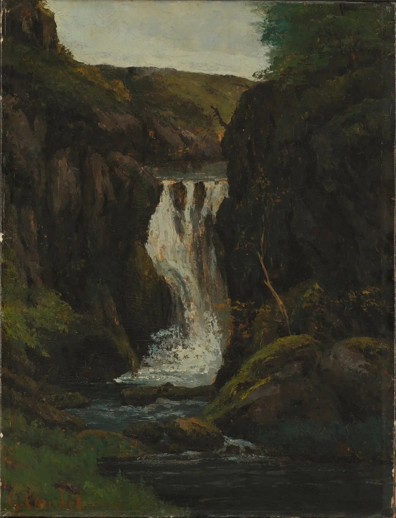 La Cascade - Gustave Courbet - Alpha Reproduction