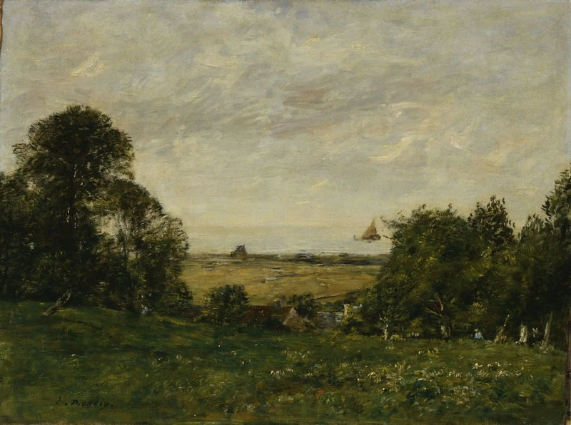 La Costa cerca de Trouville, vista desde las alturas - Eugène Boudin