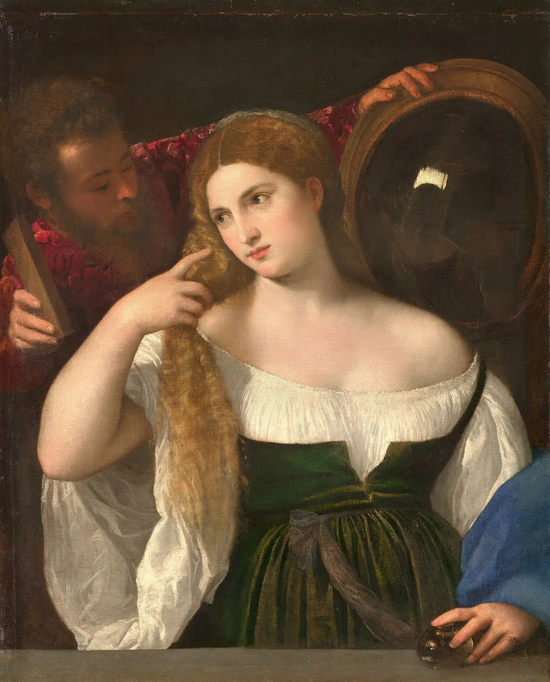 La mujer con espejo - Titian