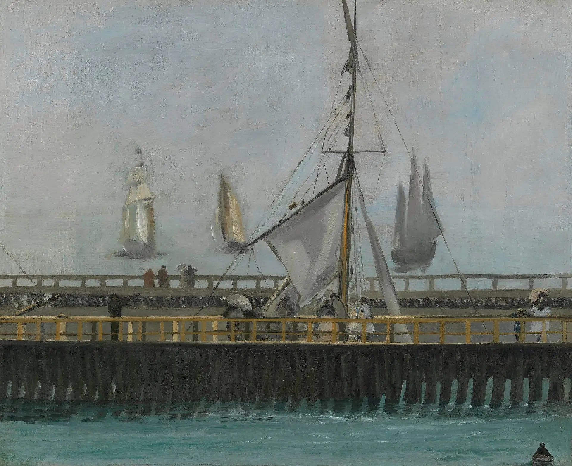 Reproduction du tableau « La Jetée de Boulogne-sur-Mer - Édouard Manet » par Alpha Reproduction en peinture à l’huile
