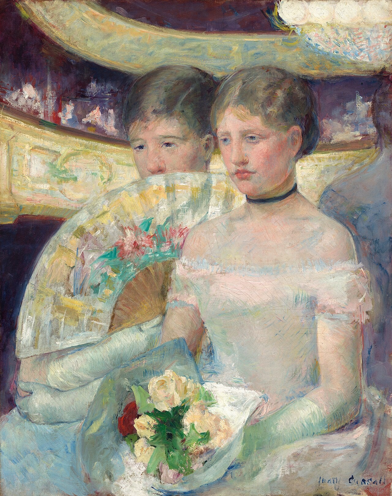 Reproduction du tableau « La Loge - Mary Cassatt » par Alpha Reproduction en peinture à l’huile