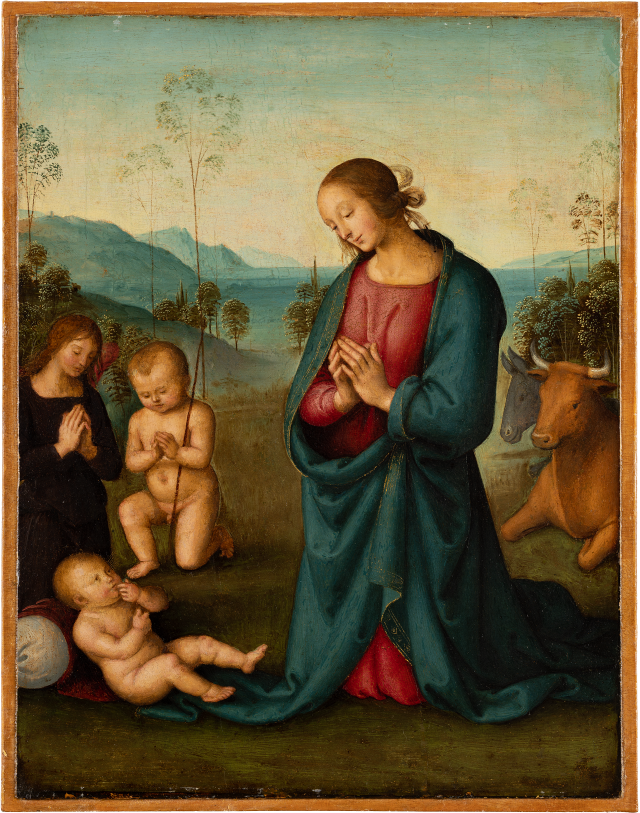 La Madone l’Enfant Saint Jean et un ange adorant l’Enfant Jésus - Pietro Perugino - Alpha Reproduction