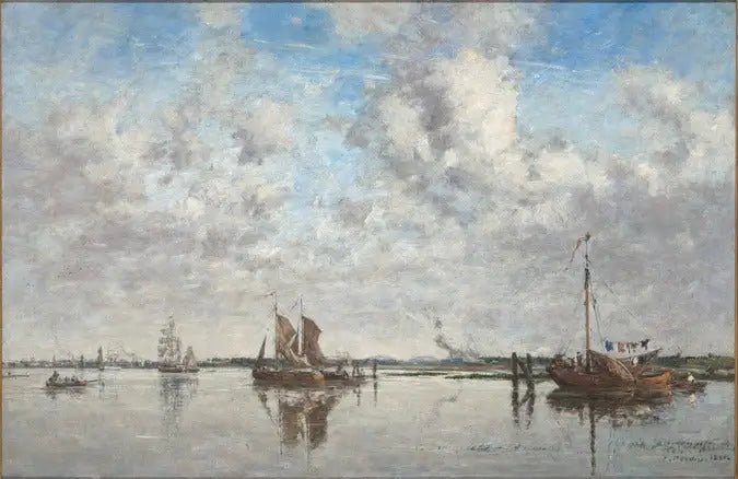 El Mosa en Róterdam - Eugène Boudin
