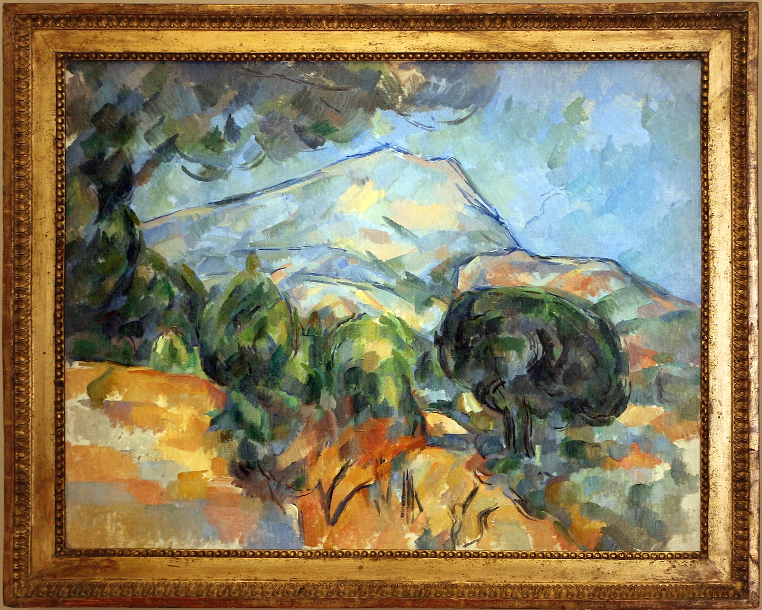 La Montagne Sainte-Victoire au-dessus de la route du Tholonet (avec pin parasol) - Paul Cézanne - Alpha Reproduction
